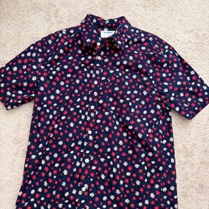 Old Navy Men’s Navy Floral Daisy Print Button-Down
